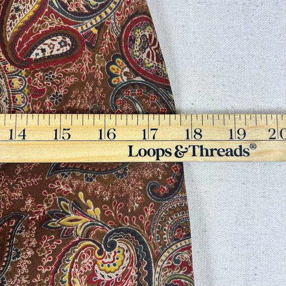 Y2K Vintage Paisley Pencil Skirt 4 | Whimsigoth Earthy Boho Academic USA Made - Picture 12 of 15